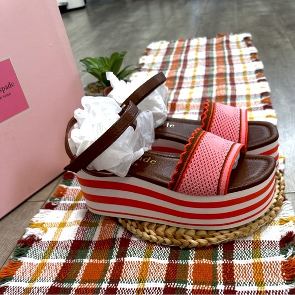 New Kate Spade Women’s Vintage Style High Rise Wedges Size 9 with Box - Picture 3 of 16